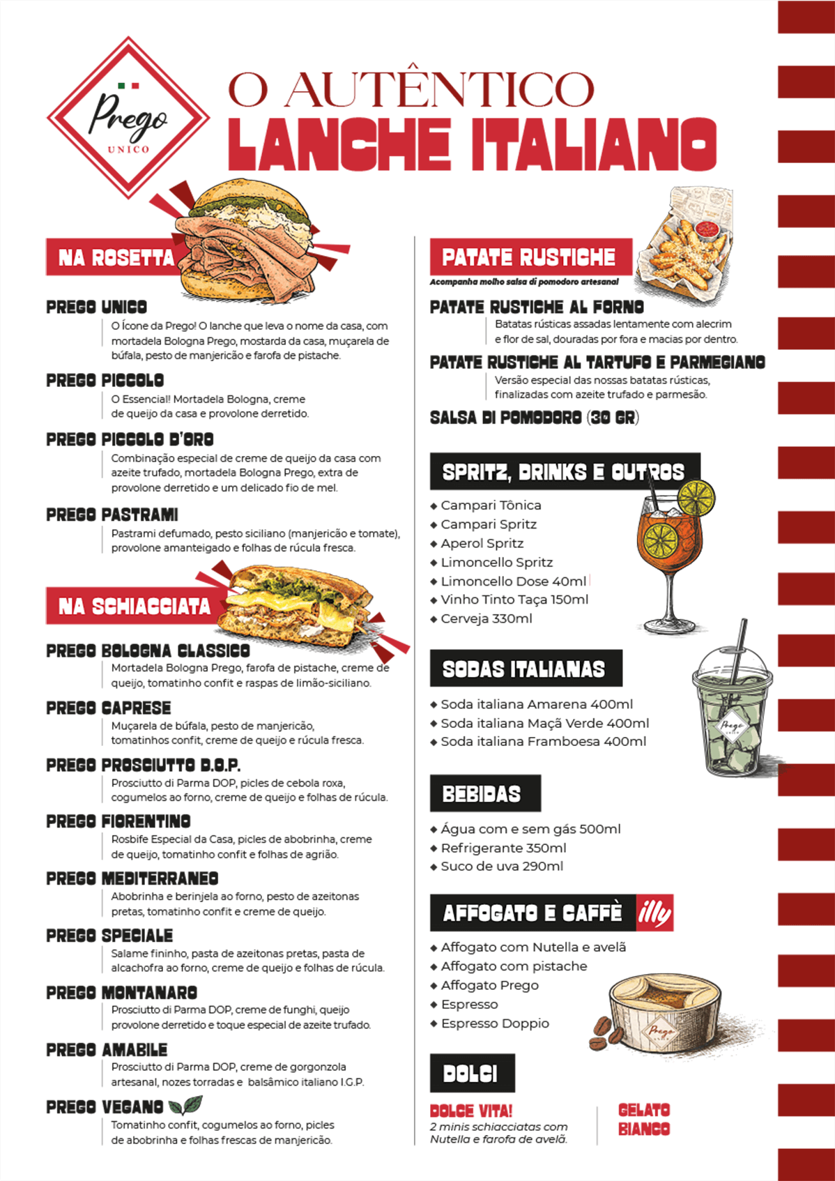 Cardápio Prego Unico